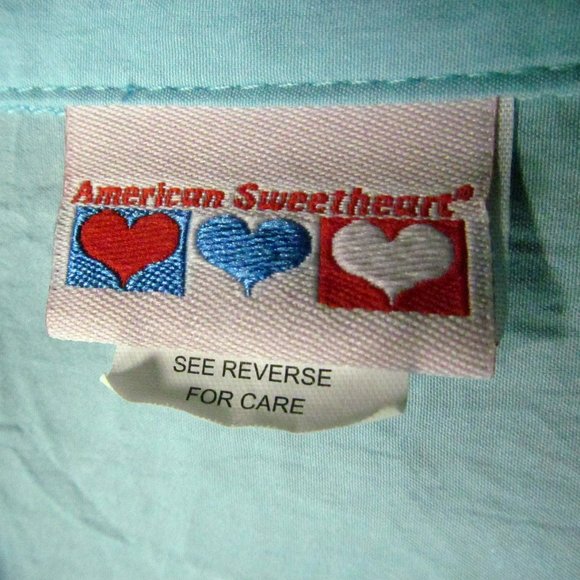 American Sweetheart Shirt Size S Blue Button-Up - Picture 3 of 5